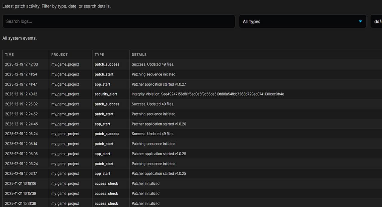 Comprehensive Logging