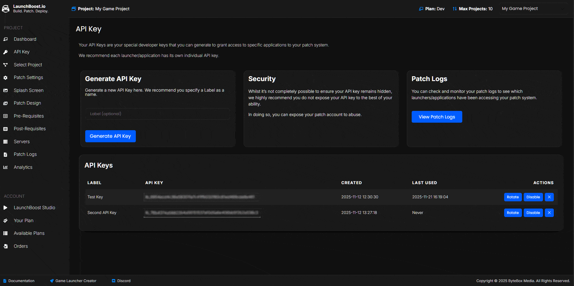 API Key Management