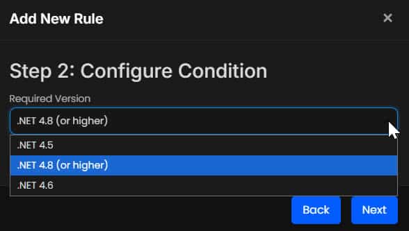 .NET Version installed check
